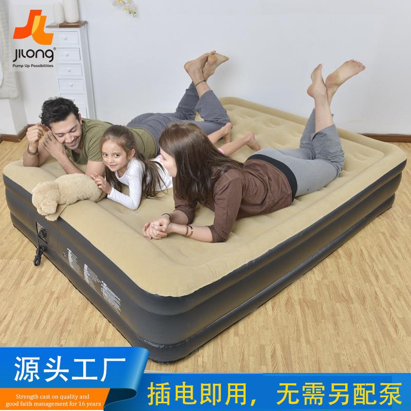 Jilong充气床户外便携加大双层加高气床单人双人午休简易家用