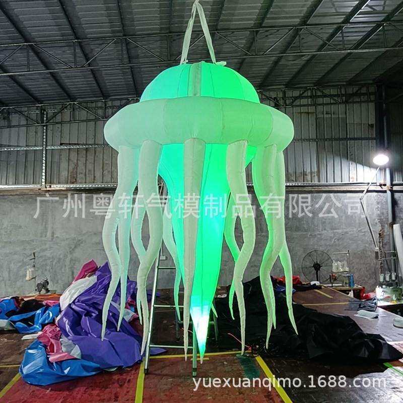 水母纸灯笼装饰海洋馆布置挂饰主题道具海洋吊顶商场橱窗灯笼陈装