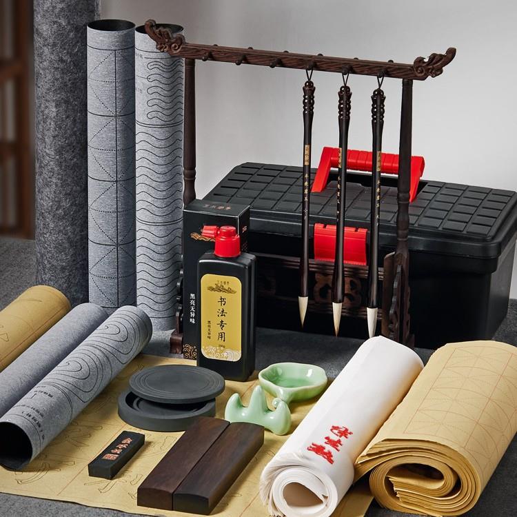 毛笔套装文房四宝笔墨纸砚全套专业款书法专用初学者入门小学生初
