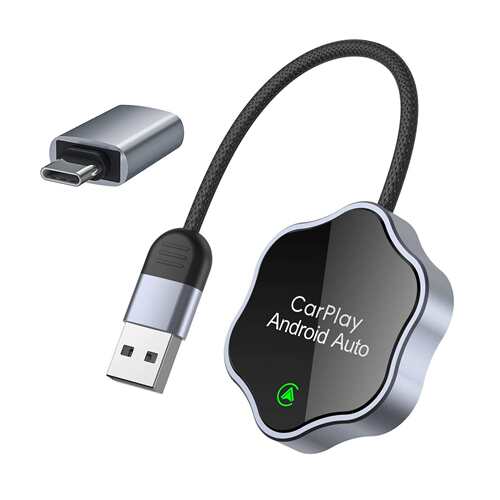 汽车原车有线转无线carplay无线盒子通用车机互联车载投屏盒子