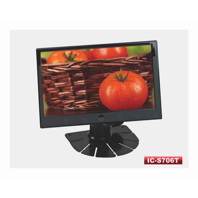 7英寸IC-S706T数字TFT-LCD头枕显示器车载车用高清画质双屏输出