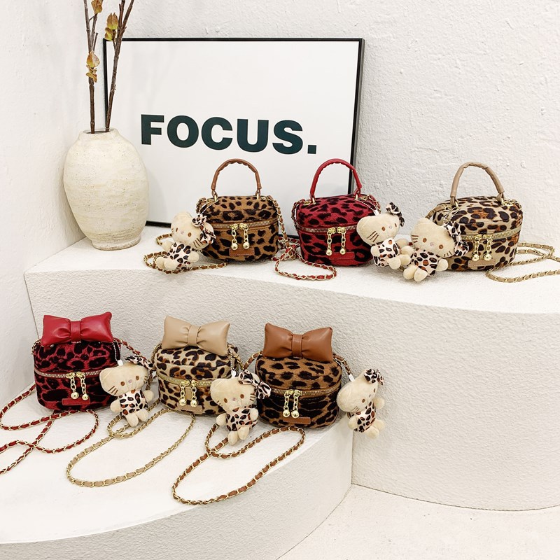 新款儿童豹纹手提包00