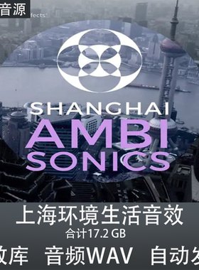 Pro Sound Effects Shanghai Ambisonics上海环境实录影视音效