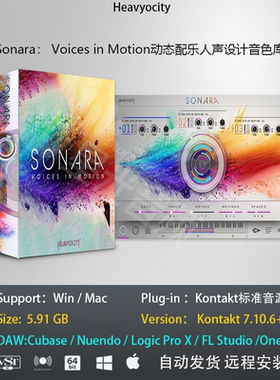 Sonara Voices In Motion动态配乐人声乐句LOOP音色库编曲音源
