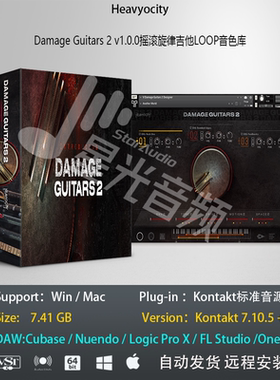 Damage Guitars2 v1.0.0摇滚旋律吉他LOOP音色库音乐制作编曲音源