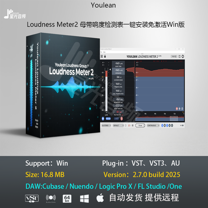 Loudness Meter Ultra2.5.12母带响度检测表一键安装免激活Win版