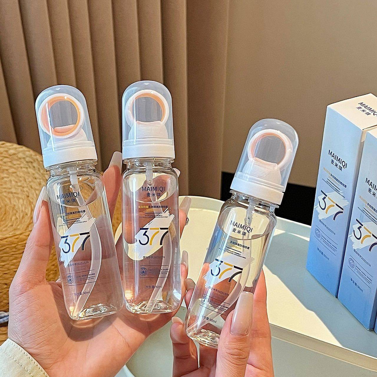 377美白防晒喷雾抗皱多效隔离防晒霜可上飞机小光圈变色盖,美容护肤/美体/精油,防晒喷雾,淘宝优惠券,粉丝福利购,淘宝优惠卷