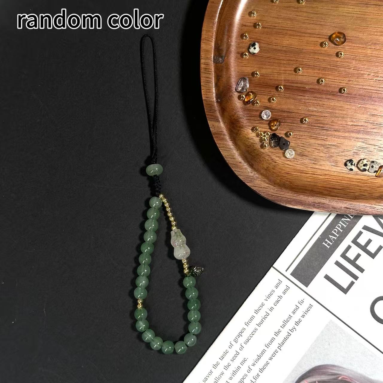 青绿烟雨新中式手机挂挂绳钥匙包包挂链ccd相机车挂高级氛围感女