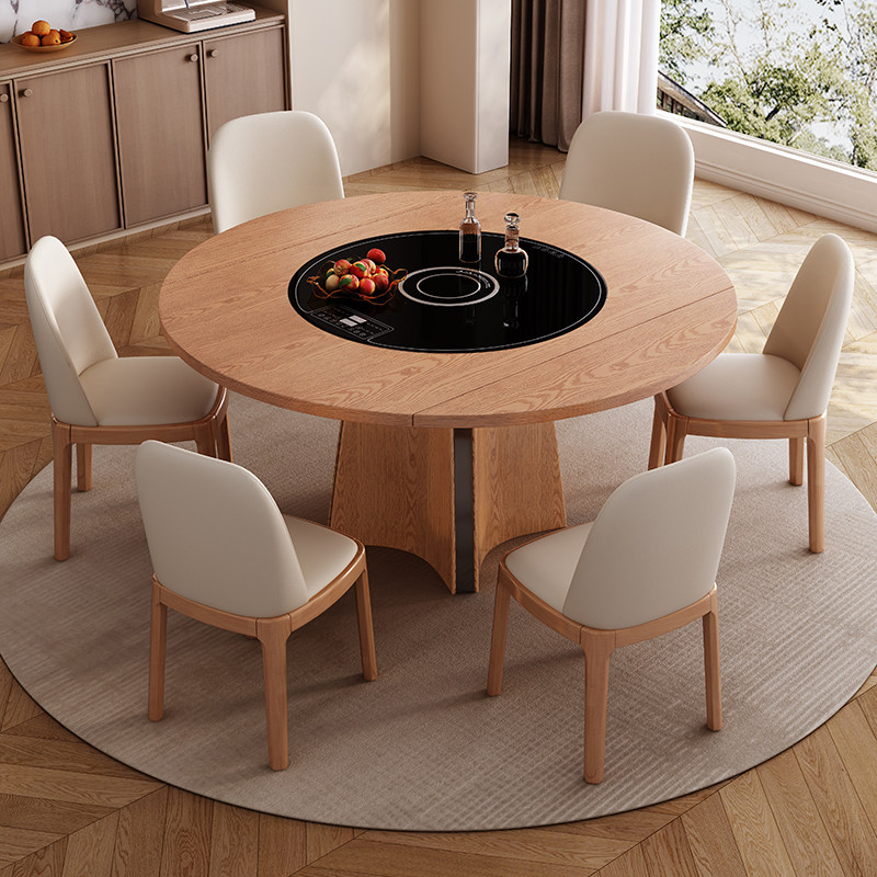 中古风高端实木餐桌小户型家用