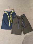 女宽松显瘦百搭阔腿裤 高腰系带休闲短裤 复古 新款 欧洲站2026春季