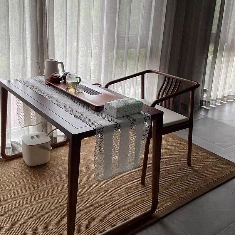 新中式北美黑胡桃木椅子宋式美学禅意餐椅书椅圈椅实木家具