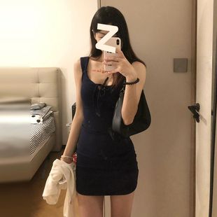 纯欲辣妹穿搭吊带包臀连衣裙子夏季2025新款女收腰修身小个子短裙