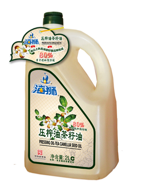 海狮 家用食用油 山茶油 油茶籽油2L 茶籽油 压榨一级 中华老字号