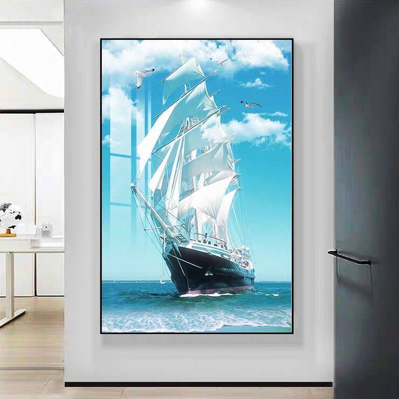 进户门玄关装饰画一帆风顺海景帆船风景现代简约走廊过道墙壁挂画,家居饰品,现代装饰画,淘宝优惠券,粉丝福利购,淘宝优惠卷