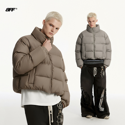 8FF大不相同/25立领特氟龙羽绒服男女同款短款保暖外套户外面包服