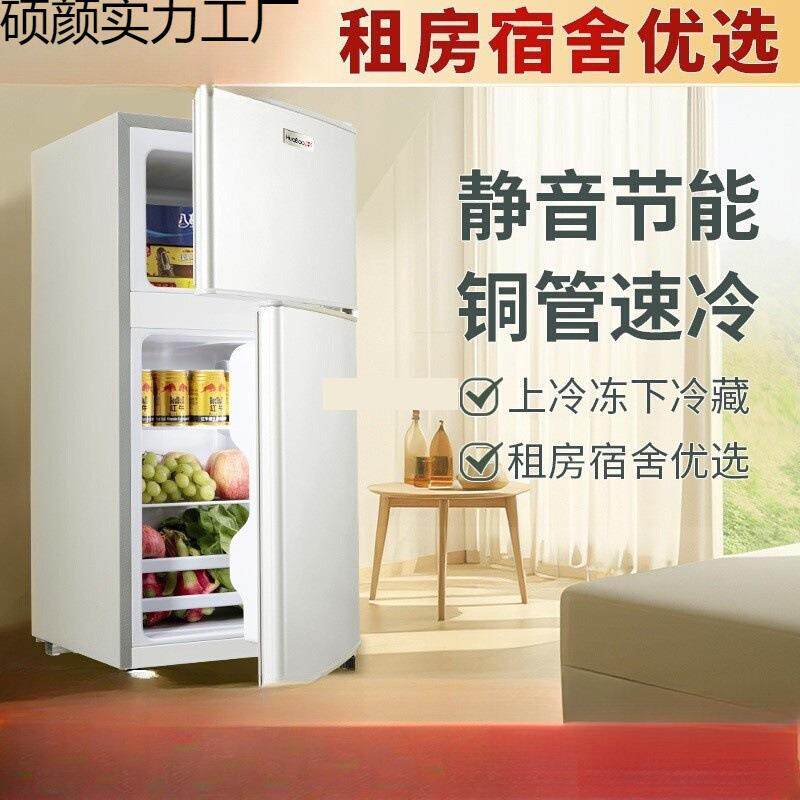 一级能效小冰箱二人用家用小型出租房宿舍用迷你双门电冰箱