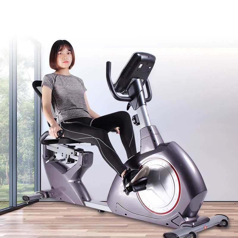 康乐佳K8718R卧式健身车家用康复脚踏车动感单车健身器材