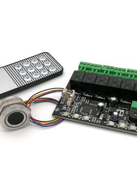 K219-A可编程控制器指纹开关控制板6路继电器输出智能定时多路控