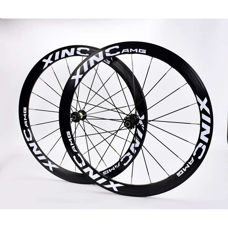 120响700C40/50MM框高直拉破风扁辐条6爪V/C圈刹碟刹公路轮组