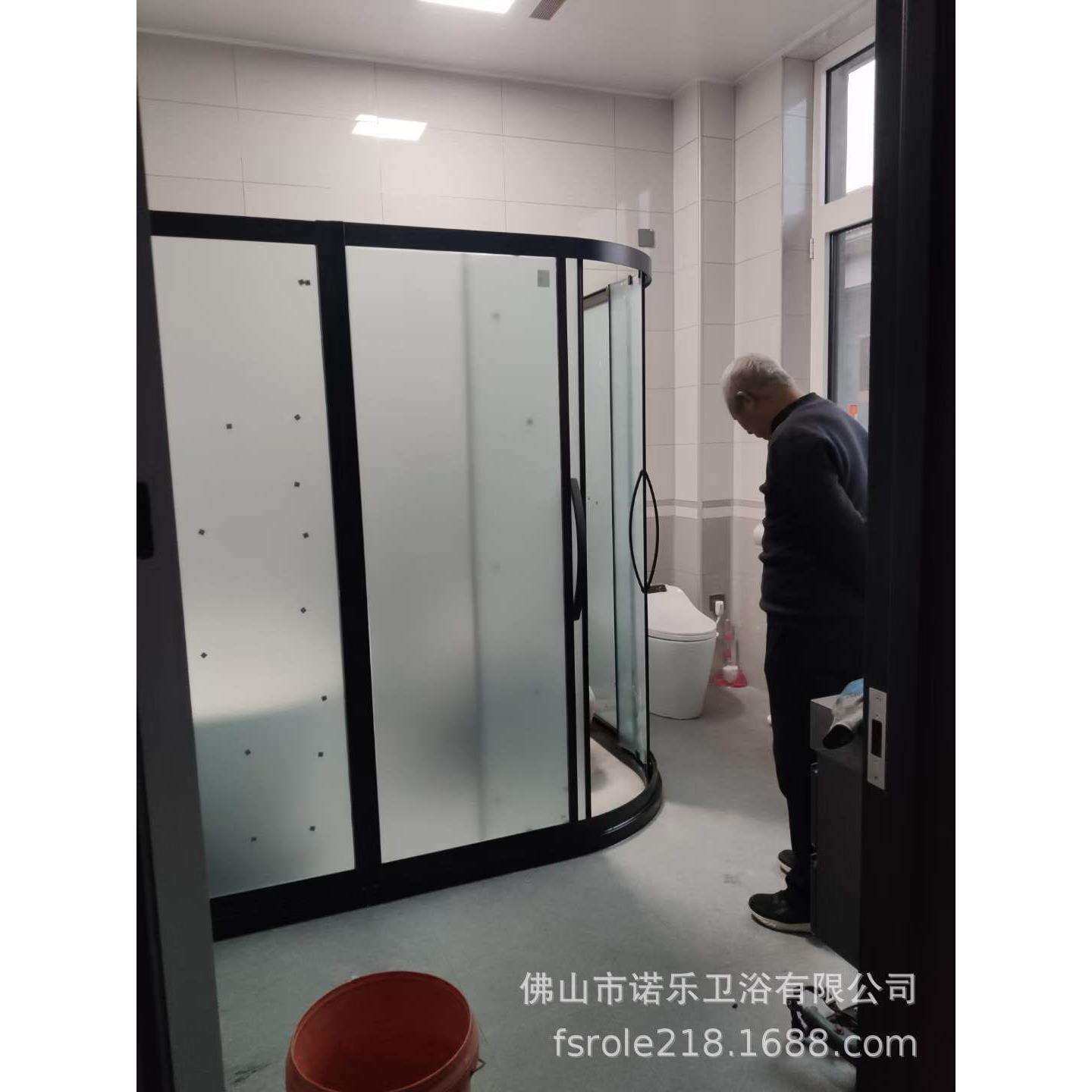外贸淋浴房隔断卫生间干湿分离洗澡间沐浴室钢化玻璃推拉移门