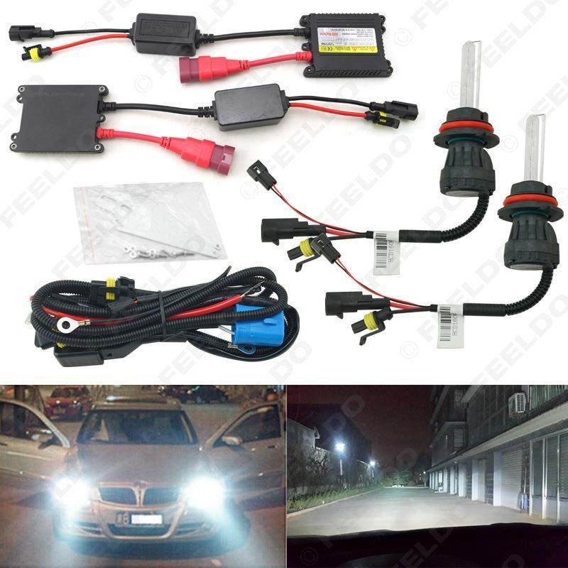 9004/9007汽车氙气灯大灯炮套装35W薄款直流套装改装氙气大灯