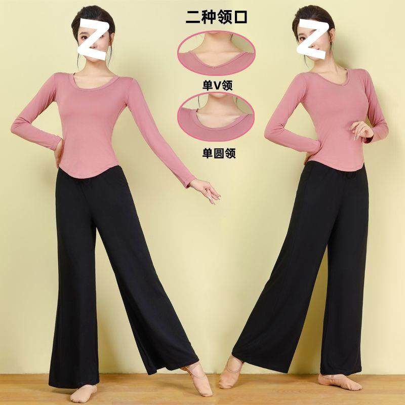 舞蹈练功服女套装成人新款现代舞跳舞服修身形体训练服古典舞服装