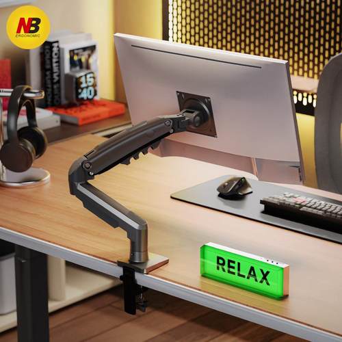 NBF80液晶显示器支架桌面万向旋转升降伸缩电脑支架显示器挂架