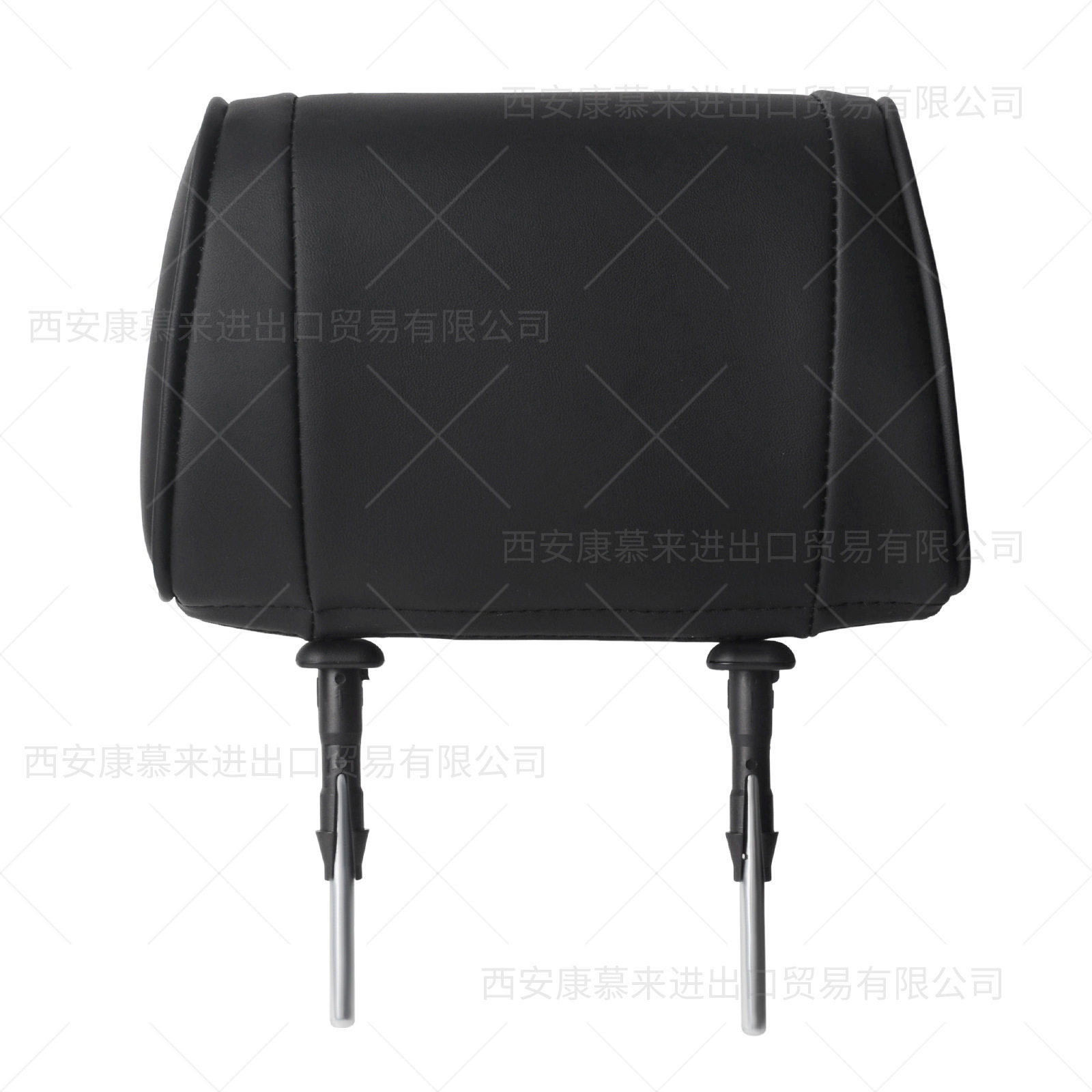 汽车座椅头枕 黑色皮革 适用大部分车型头枕改装 杆中心距15CM