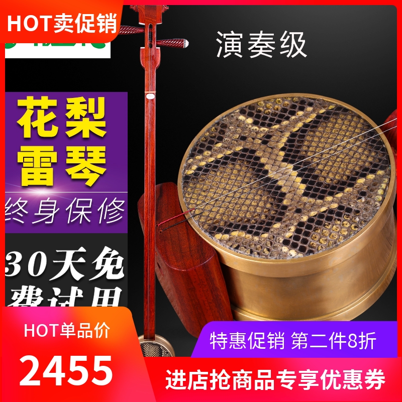 花梨木料专业演奏大擂琴乐队剧团用雷琴苏州工艺坠胡民族拉弦乐器