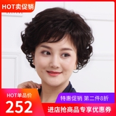 佰丝堂新款 假发女短发中老年妈妈假发套蓬松修脸短卷发逼真自然