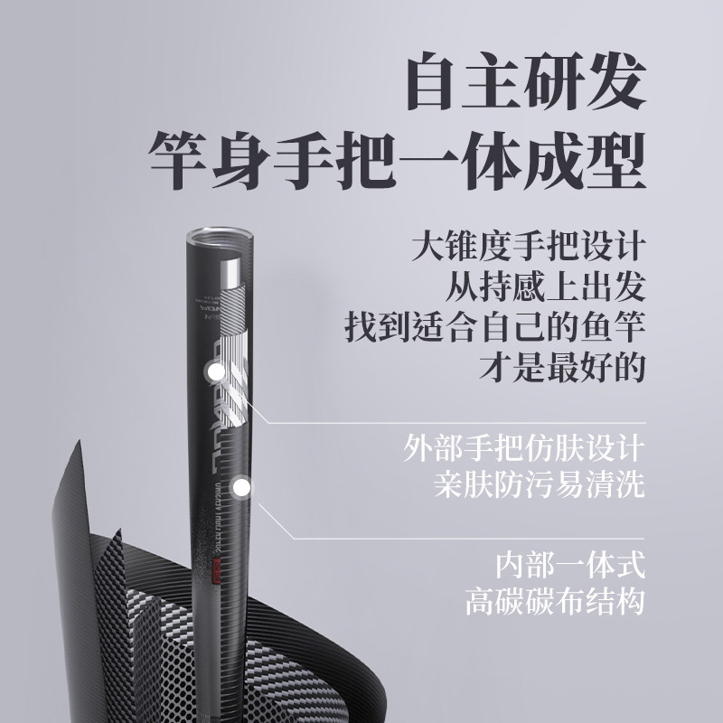 名伦鱼竿旗舰君道轻量版鲫鱼竿5米4综合鱼竿手杆超轻超细小手竿钓