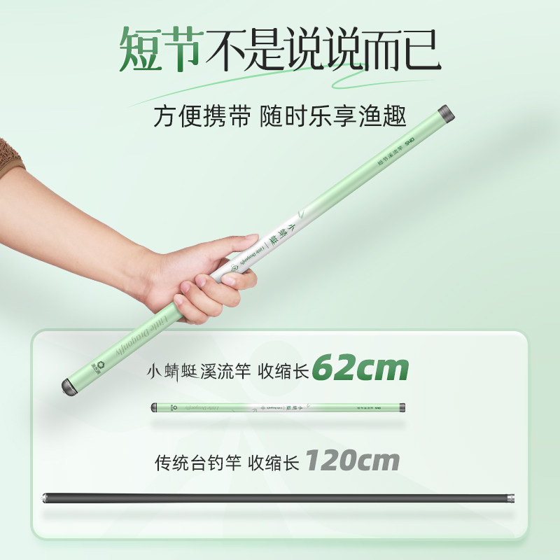 名伦鱼竿旗舰小蜻蜓手溪流