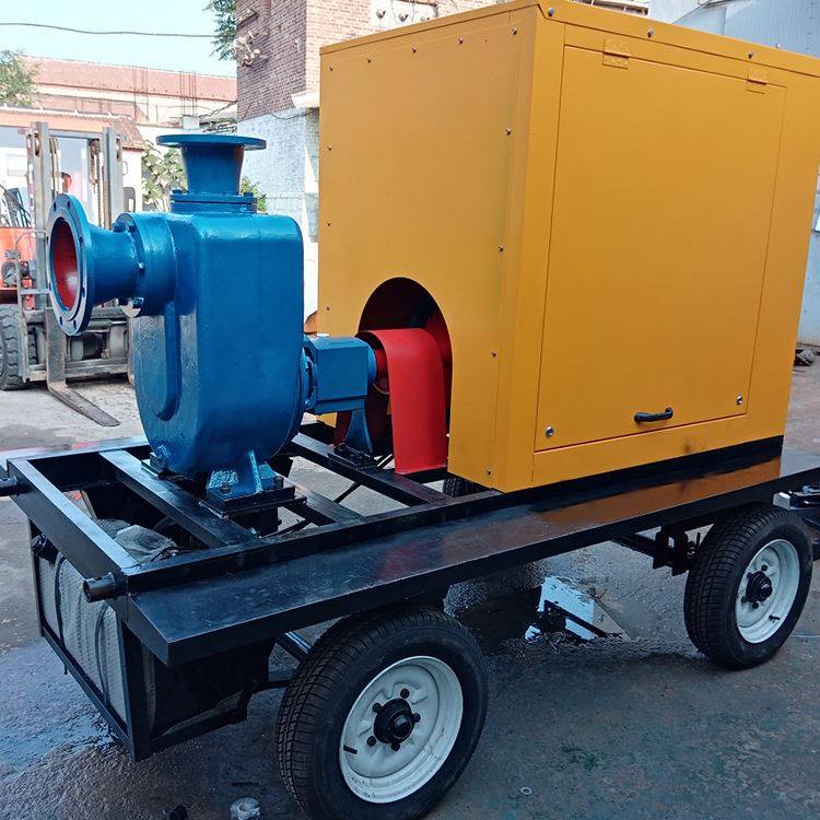 奥莱防汛排污移动泵车 轮胎平台式吸水泵 移动式抽水车