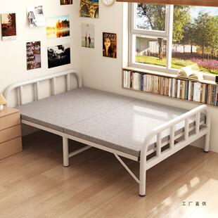 折叠床单人床卧室家用1米2双人床1米5简易成人出租房临时床铁架床