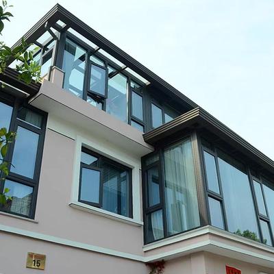 封窗系统窗断桥铝平开窗纱一体封阳台落地窗自建房别墅铝合金窗户