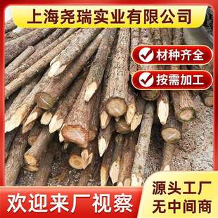 落叶松木桩小圆木装饰木景观装修木桩落叶松现货供应坑木