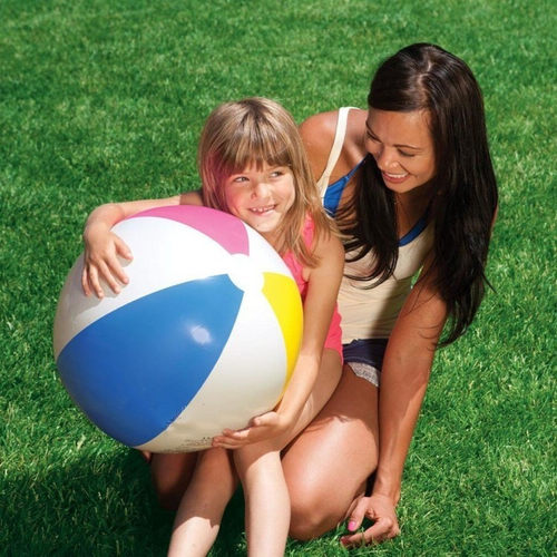 INTEX61cm男女宝宝充气沙滩球成人游泳戏水玩具59030海滩球充气球