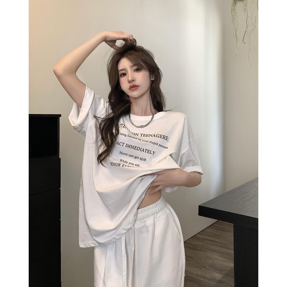 懒风冰丝凉感学生上衣服女
