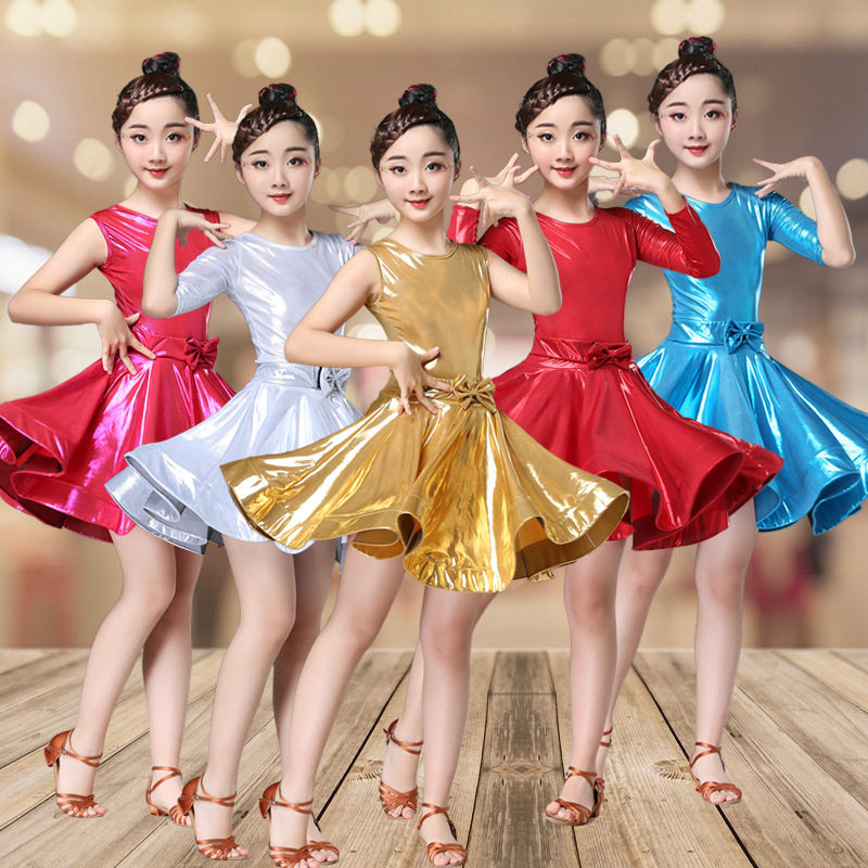 新款六一儿童表演服拉丁舞裙少儿规定考级比赛表演服女童练功舞蹈
