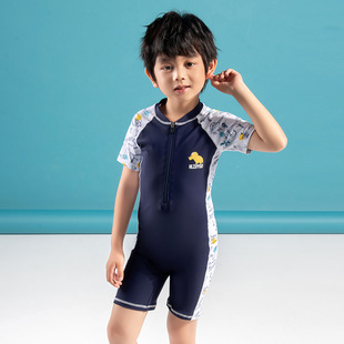 儿童防晒泳衣男童套装 游泳连体大中小童卡通游泳衣宝宝2022新款