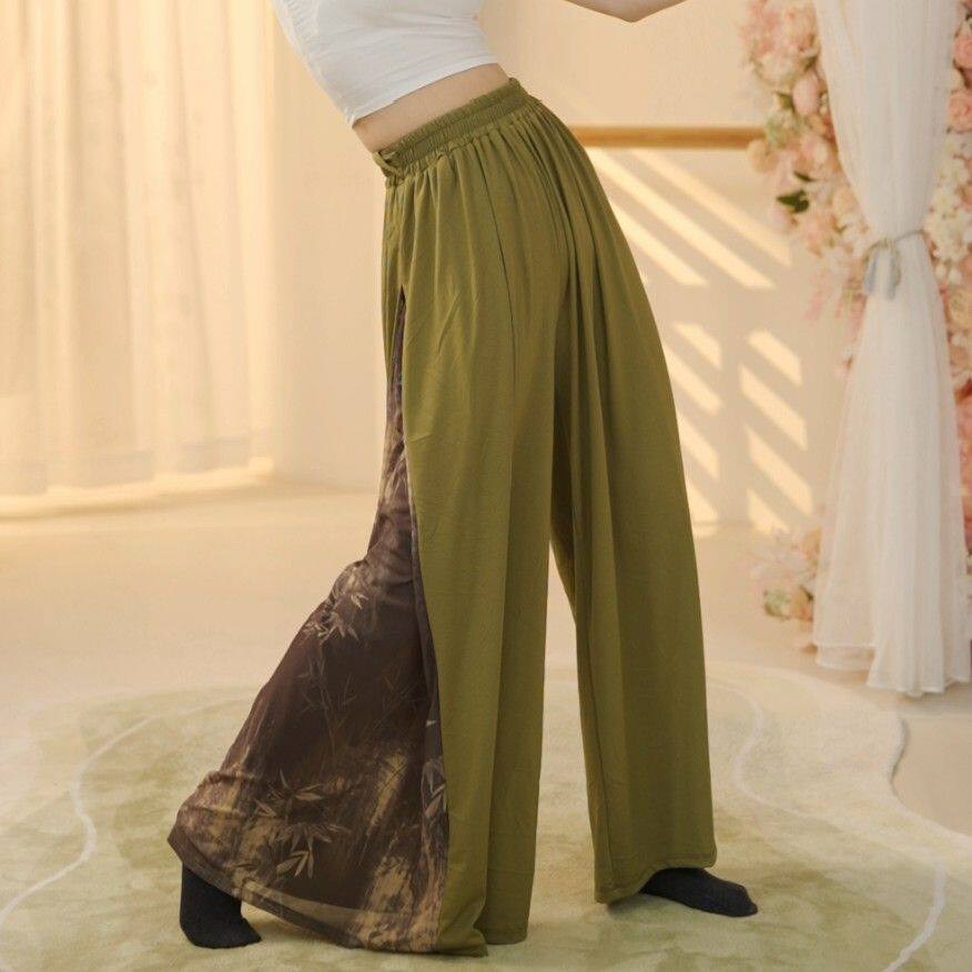 古典舞服装中国舞成人女飘逸宽松阔腿舞蹈裤现代舞演出服跳舞裤子