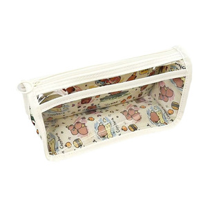 新款卡皮巴拉半透明笔袋ins卡通可爱少年文具大容量学生铅笔盒