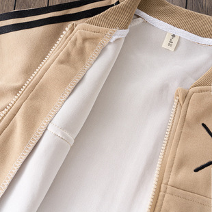 2023新款潮流男女童棒球服春秋款时尚宝宝三件套儿童套装童装连帽