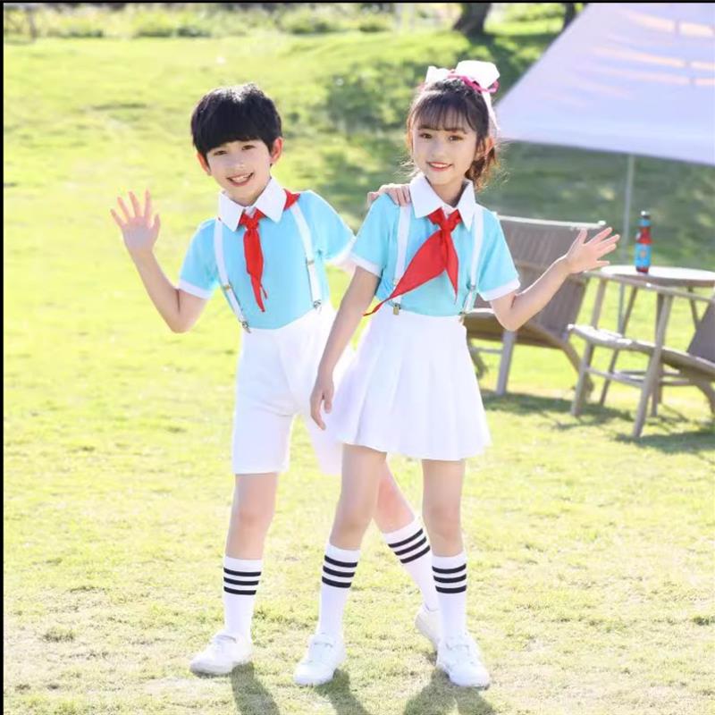 儿童中小学生大合唱表演服红领巾少先队员诗歌朗诵演出服装国庆节