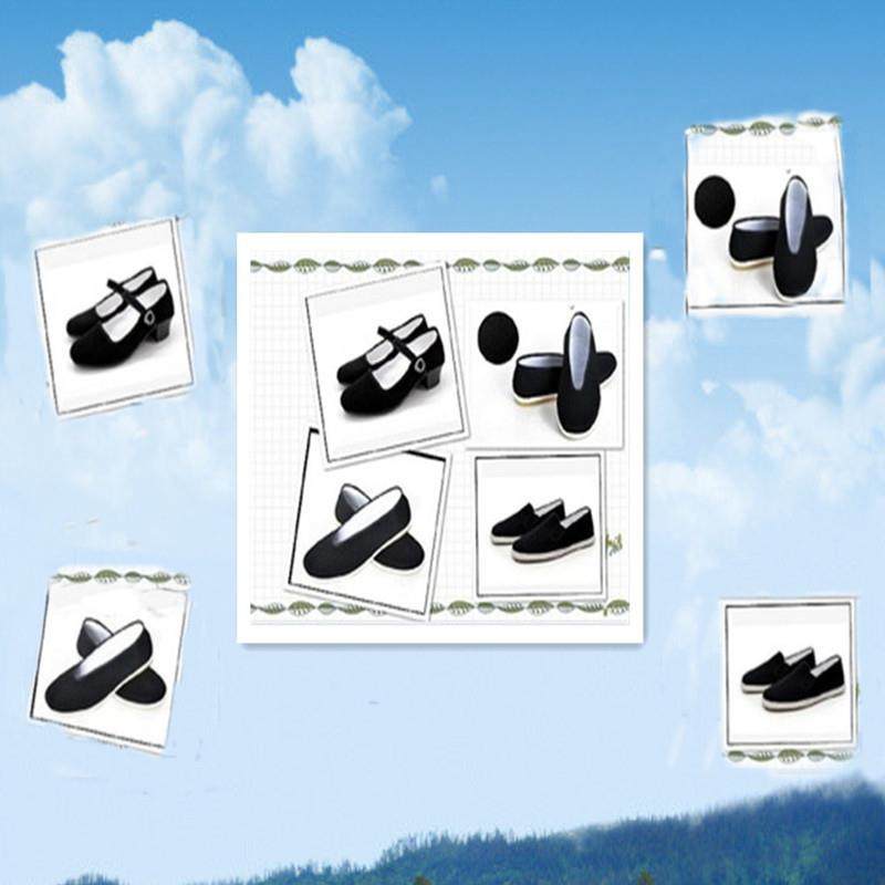 成人儿童演出服装八路军布鞋军装鞋老北京红军黑色专用布鞋男女鞋