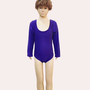 长袖连体三角裤芭蕾拉丁舞服体操舞蹈练功服女童比赛服