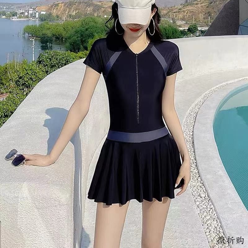 2024新款泡温泉泳衣女款温泉泳衣秋冬连体衣女夏连体显瘦保守泳衣