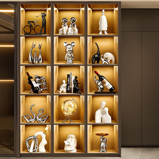 酒柜装饰品摆件高档网红客厅玄关电视柜办公室现代简约轻奢工艺品