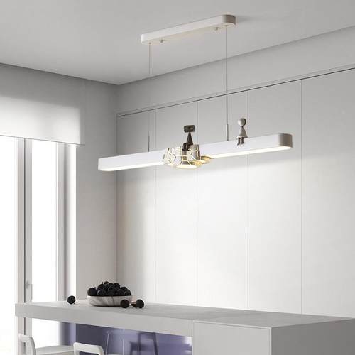 现代简光约一字A0015橱长条餐厅吊灯窗吧台智岛台创意艺术全谱能