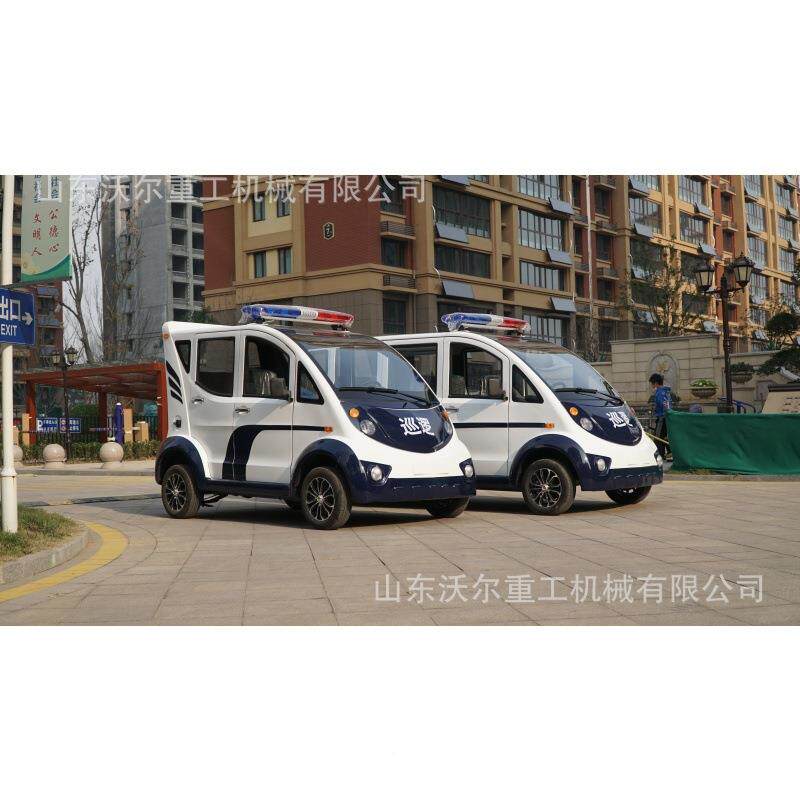 旅景电动巡逻区电动观式光巡逻车巡 厂区电瓶查 车两排封闭电动巡